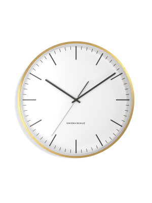 Union & Scale Midmod Wall Clock, Aluminum, 12 (un57809)