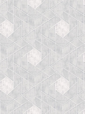 Granada Geometric Wallpaper In Light Grey From The Scott Living Collection By Brewster Home Fashions