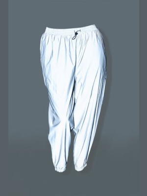 Plus Size Reflective Cargo Joggers