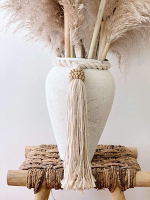 Cream Yarn Tassel