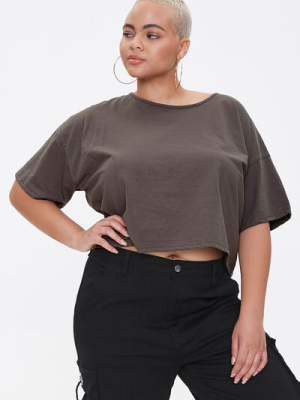 Plus Size Cotton-blend Tee