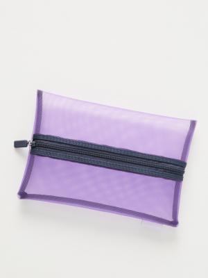 Center-zip Mesh Pouch