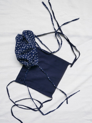 Set Of Face Masks In Midnight Blue Cotton