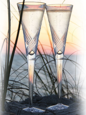 Wishes “beginnings” Flute Glasses (set Of 2)