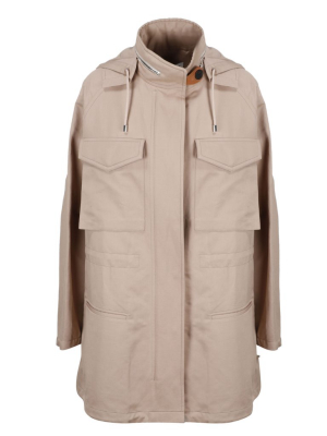 Loewe Drawstring Hem Hooded Coat