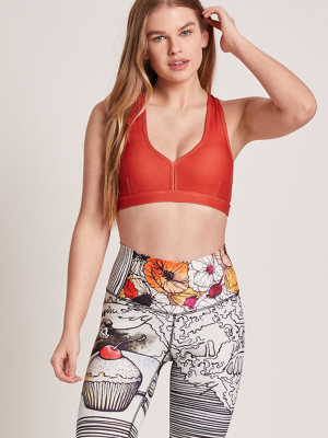 Eclipse Medium Support Sports Bra - Chili