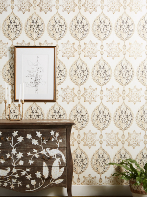 Henna Palm Stripe Wallpaper