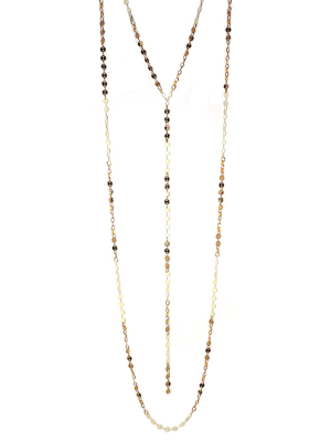 Double Chain Y Necklace