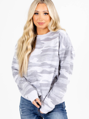 Forever Young Camo Print Pullover