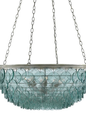 Small Quoram Chandelier In Silver Leaf