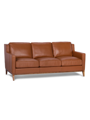 Anders Leather Sofa In Brandy