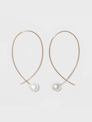 Pearl Thread Earrings - A New Day™ Gold