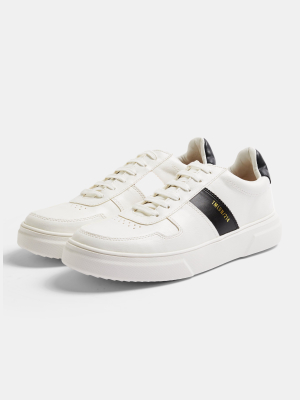 White Chunky Drone Stripe Sneakers