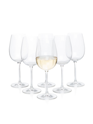 Crystal Burgundy Glass, Set Of 6