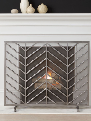 Chevron Fireplace Screen