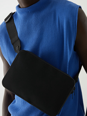 Recycled Polyester Structured Crossbody Bag