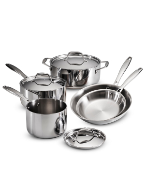 Tramontina Gourmet Tri-ply Clad Induction-ready Stainless Steel 8 Pc Cookware Set