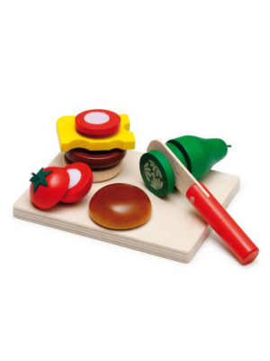 Wooden Cheeseburger Set