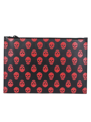 Alexander Mcqueen Allover Skull Printed Clutch Bag