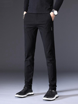 Pologize™ Plain Slim-fit Pants