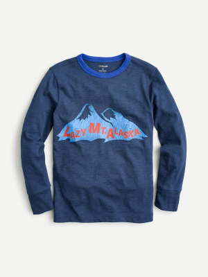 Kids' Long-sleeve "lazy Mt. Alaska" T-shirt