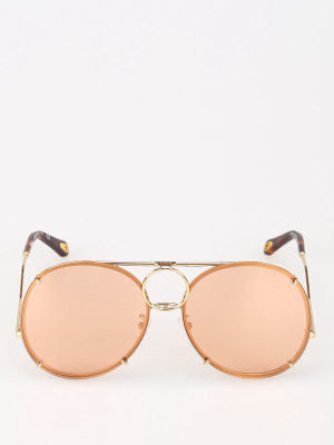 Chloé Eyewear Round Aviator Sunglasses