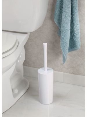Mdesign Slim Modern Compact Plastic Toilet Bowl Brush And Holder