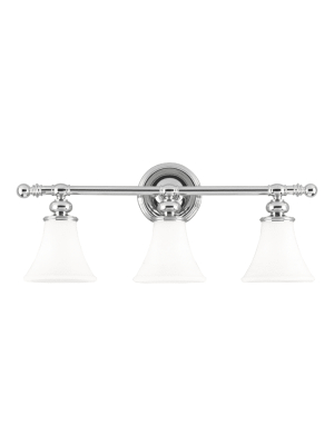 Weston 3 Light Bath Bracket Polished Nickel