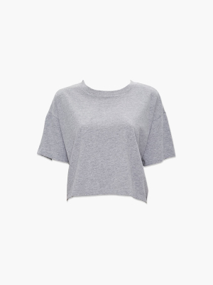 Cotton Drop-sleeve Crew Tee