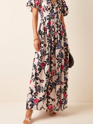 Persephone Floral-print Silk Maxi Dress