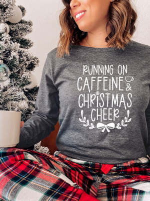 Running On Caffeine & Christmas Cheer Graphic Tee