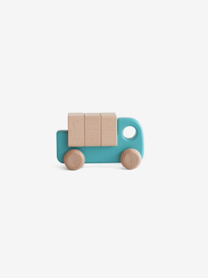 Little Wooden Lorry - Teal Blue