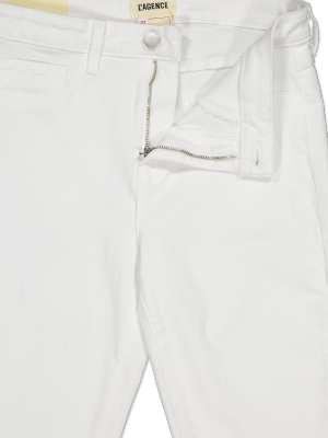 Marguerite High Rise Skinny Blanc