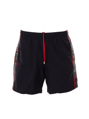 Alexander Mcqueen Side Logo Band Swim Shorts