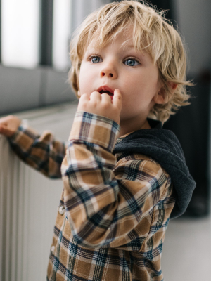 Contrasting Plaid Overshirt