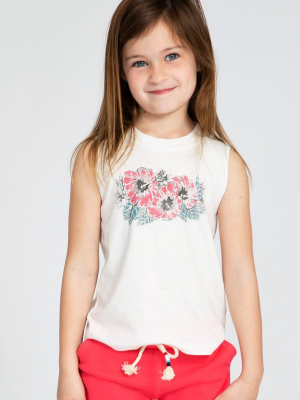 Sol Angeles Kids Hibiscus Muscle Tank