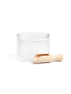 Glass Salt Jar With Scoop