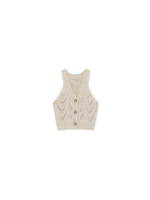 Little Creative Factory Cotton Candy Waistcoat - Cream