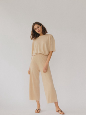 Knit Lounge Pant - Nougat