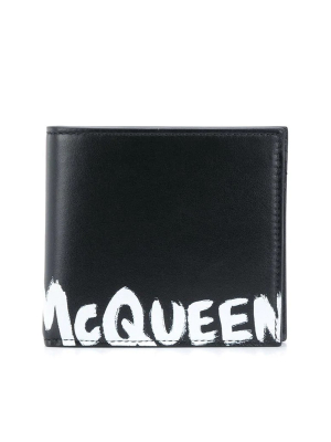 Alexander Mcqueen Graffiti Logo Bifold Wallet