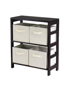 Decorative Storage Cabinets Espresso Brown - Winsome