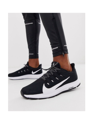 Nike Running Quest 2 Trainers In Black/white