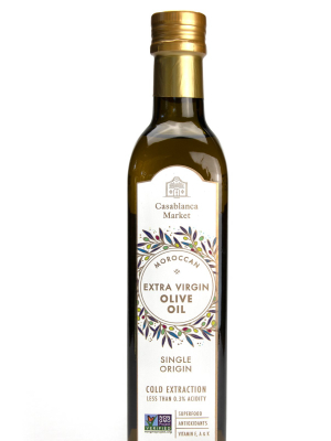 Casablanca Market Moroccan Extra Virgin Olive Oil, Glass Bottle (500ml)