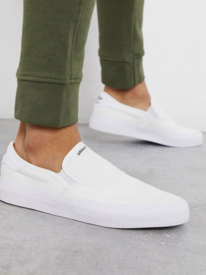 Adidas Originals 3mc Slip On Sneakers In White