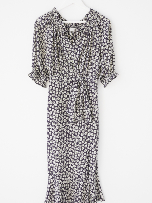 Dress Forum Floral Midi Wrap Dress