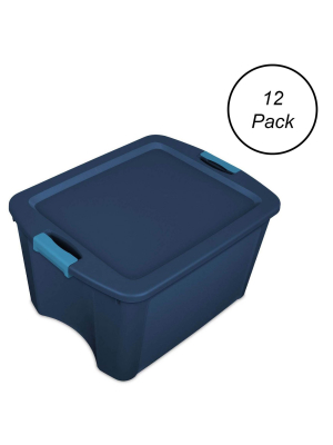 Sterilite 1446740618 Gallon Latch And Carry Storage Tote Box Containers(12 Pack)