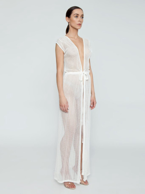 Mila Maxi Vest Cover Up - Off White