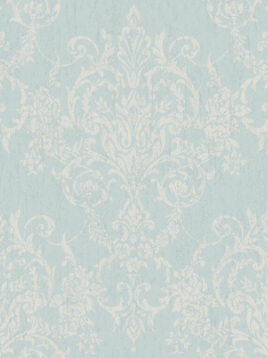 Victorian Damask Wallpaper In Duck Egg From The Empress Collection By Graham & Brown