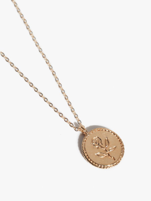 Rose Coin Necklace