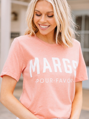 Margs Pour Favor Heather Sunset Orange Graphic Tee